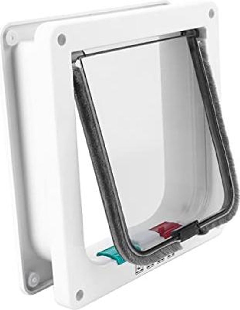 2-Positionsverriegelung Katzenklappe - einfach zu installierende Kunststoffhaustür - 20 * 19cm