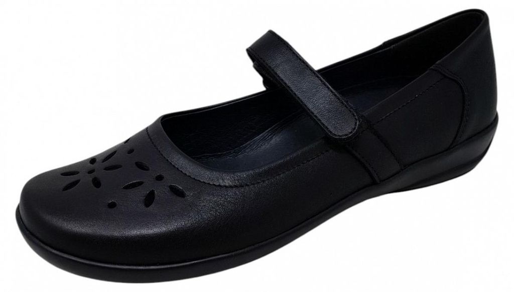 Semler Flora Weite H Spangenballerina Schwarz Produktbild 