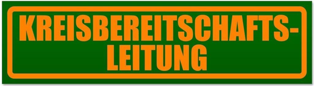 Kiwistar - Autoaufkleber - Orange - Grün - 60 x 16 cm - Kreisbereitschaftsleitung - Hinweis Aufkleber Sticker für Auto, Kfz, Fahrrad, PKW, LKW