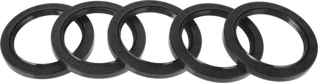 Universal Oil Seal TC Doppellippe W Stahlfeder Dichtungsring Rotierende Wellendichtung 60x80x8mm Hochdruck-NBR-Gummi Schwarz 5 Stück