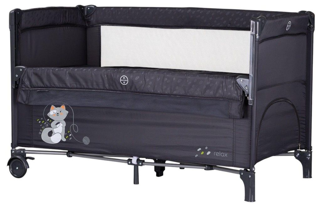 CHIPOLINO Reisebett mit klappbaren Seiten Relax Anthrazit Produktbild 