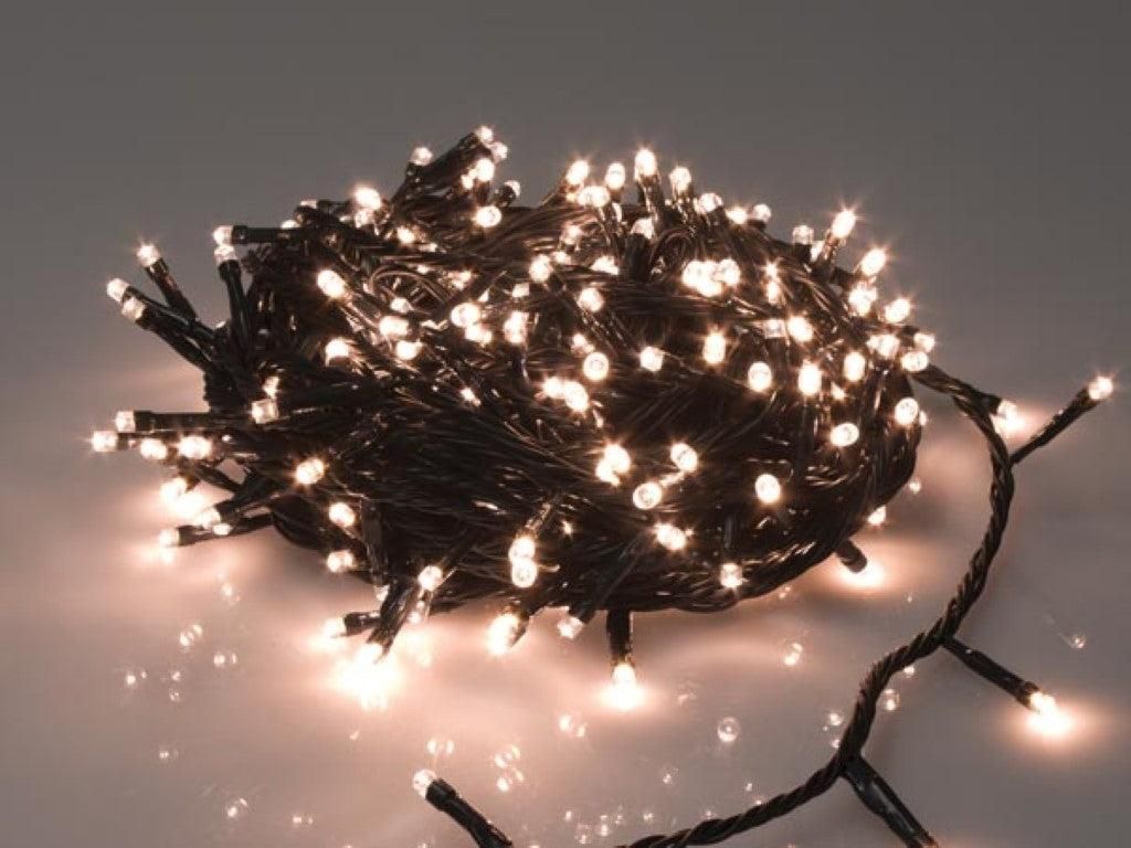 Maxilight LED - 20 m - 300 weiße Arizona-Lampen - grüner Kabel