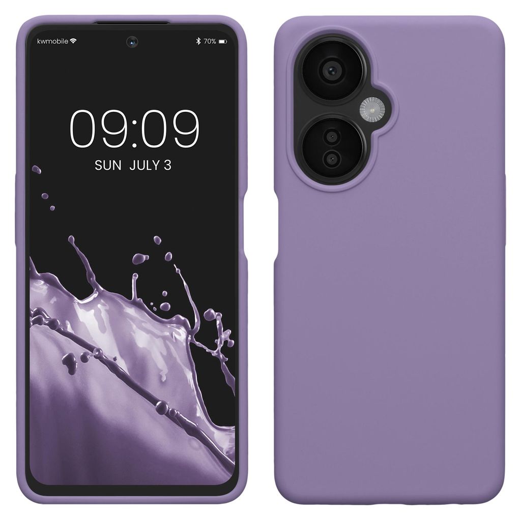 kwmobile Handyhülle für OnePlus Nord CE 3 Lite 5G / Nord N30 5G Hülle - Case Silikon - Kabelloses Laden - Schutzhülle Cover in Veilchen Lila