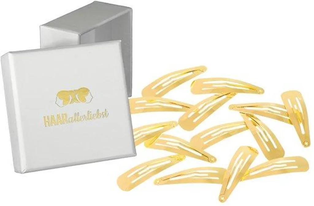 Barrettes Dorées Brillantes 5 cm - Tenue Longue Durée pour Petites et Grandes
