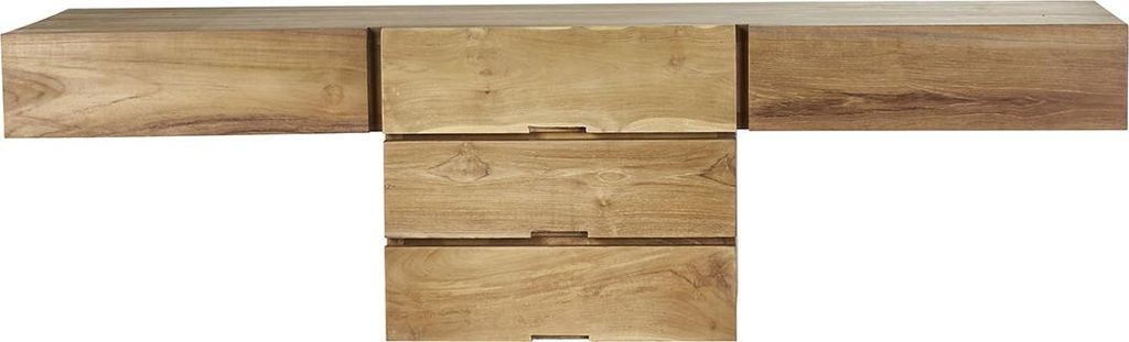 Hängender Waschtisch Unterbau Teakholz 160 cm massiv
