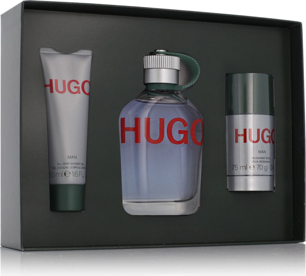 Hugo Boss Hugo Man Geschenkset 125ml EDT, 75ml Deo Stick, 50ml Duschgel in Geschenkverpackung