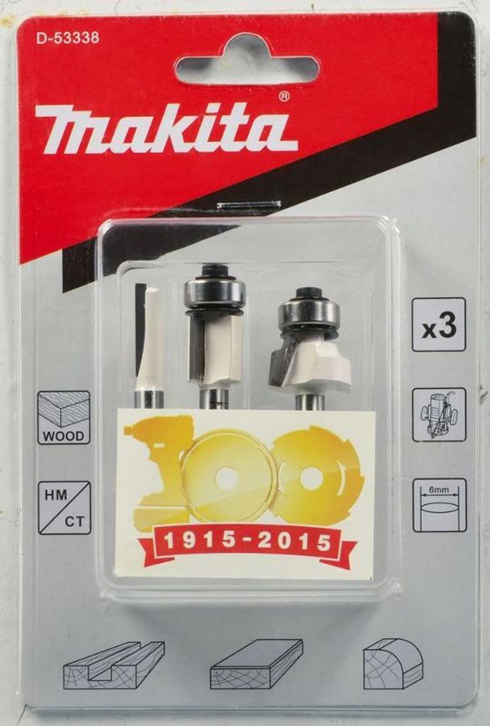 Makita Fräser-Set 3-tlg., 6 mm