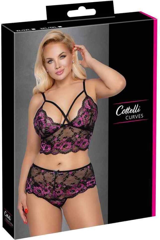 Cottelli CURVES Longline-BH Set Spitze