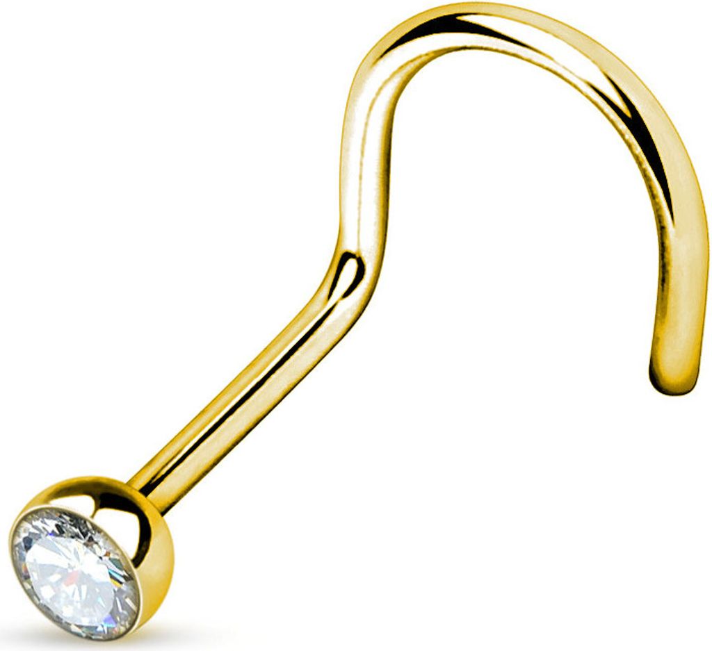viva-adorno Nasenpiercing 1,0mm Nasenstecker Titan G23 Produktbild 