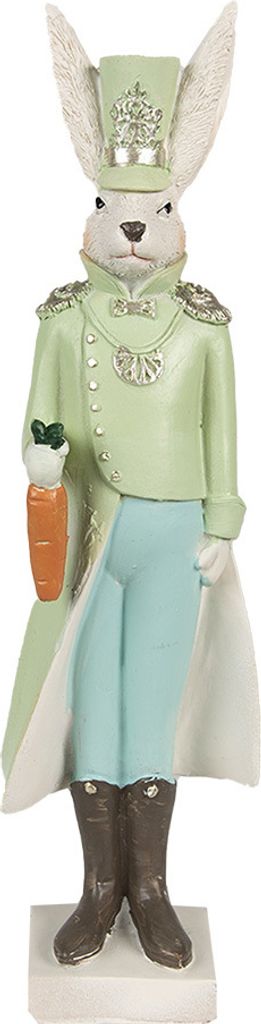 Clayre & Eef Figur Kaninchen 23 cm Beige Grün Polyresin