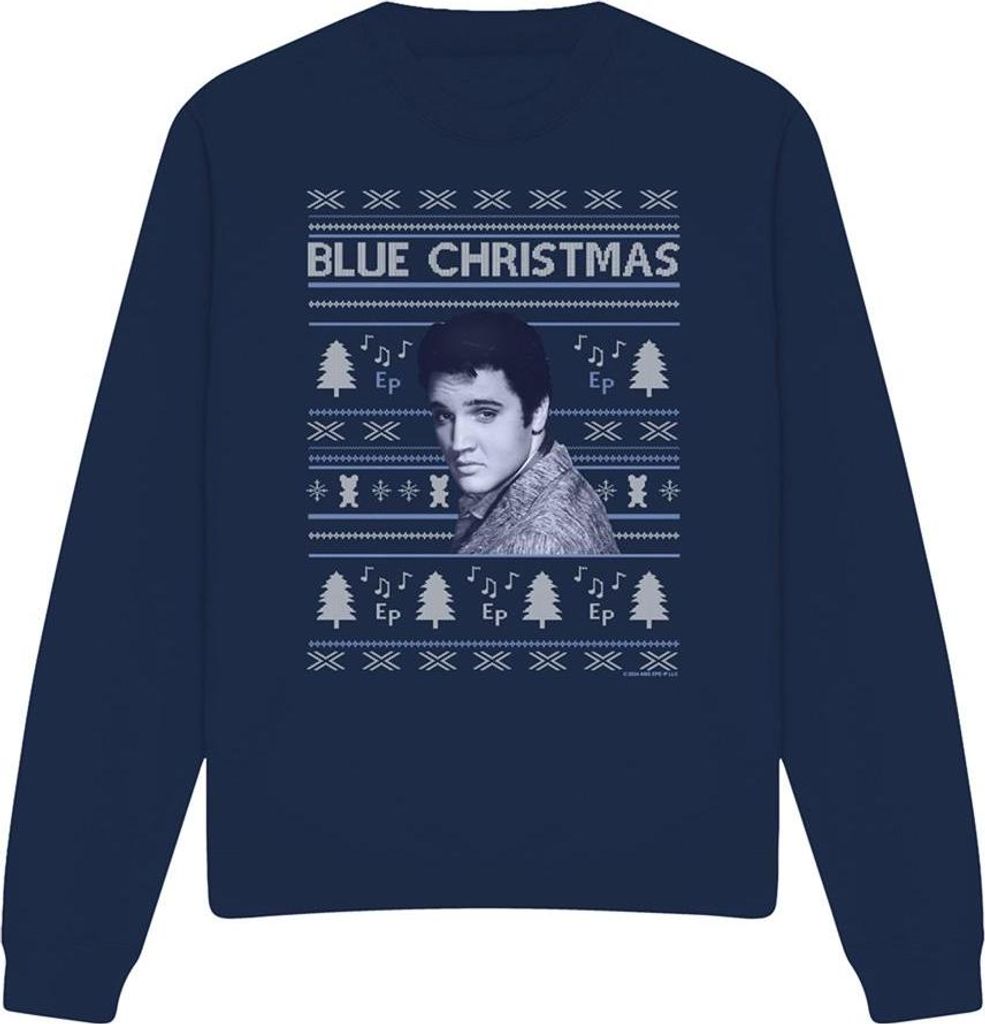 Elvis Presley - "Ugly" Sweatshirt für Herren/Damen Uni TV32359 (XL) (Marine)