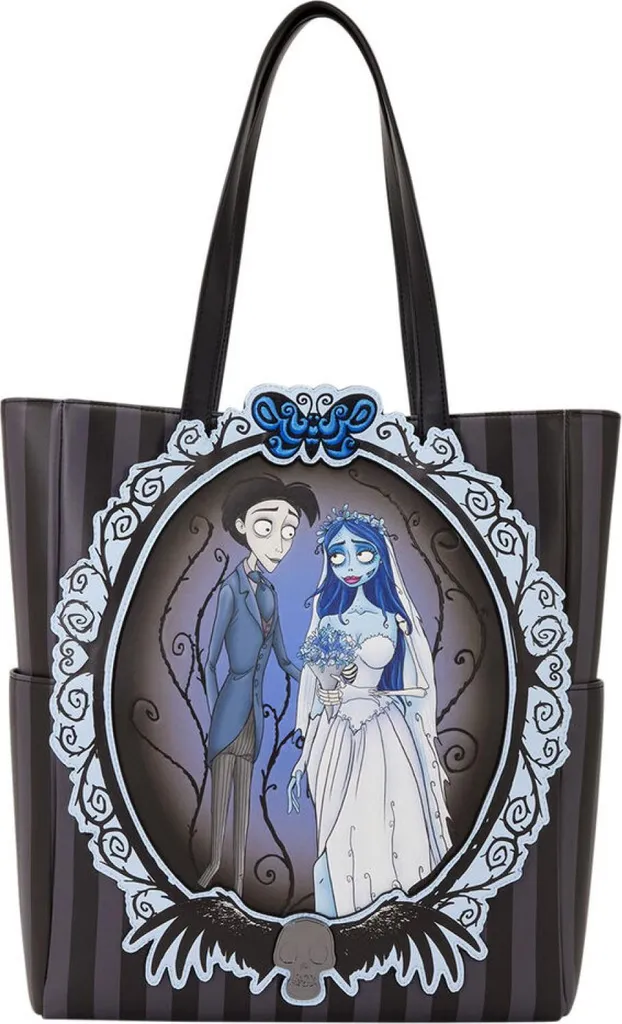 Sac Loungefly Les Noces Funèbres en toile canvas avec sangle réglable