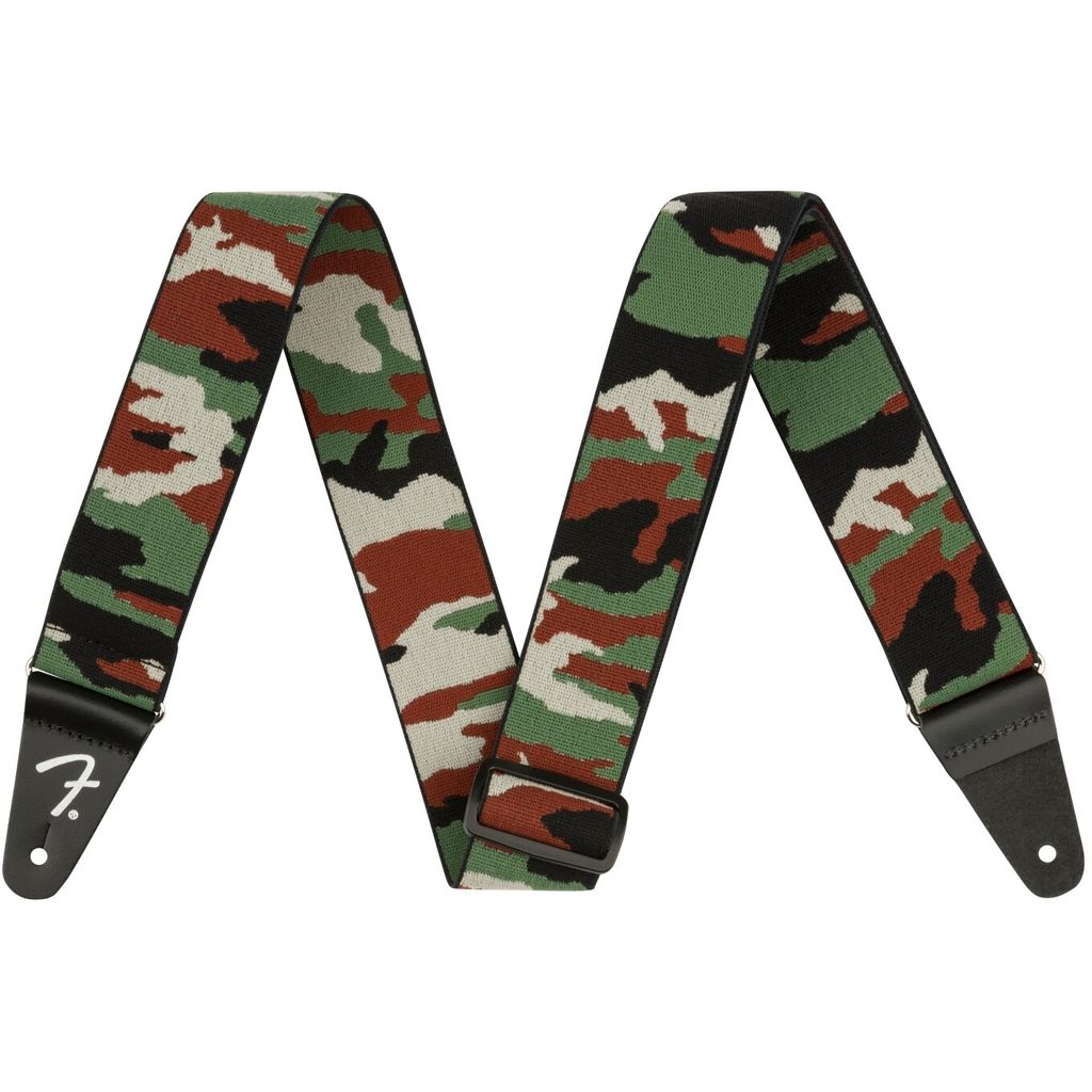 Fender WeighLess 2'' Textilgurte für Gitarren Woodland Camo