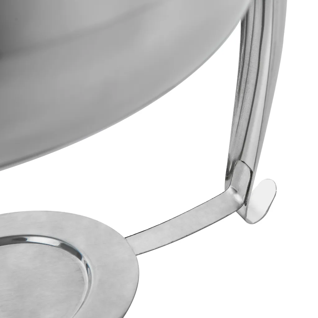 Chafing Dish en Acier Inoxydable Argent avec Couvercle de 4L - 12