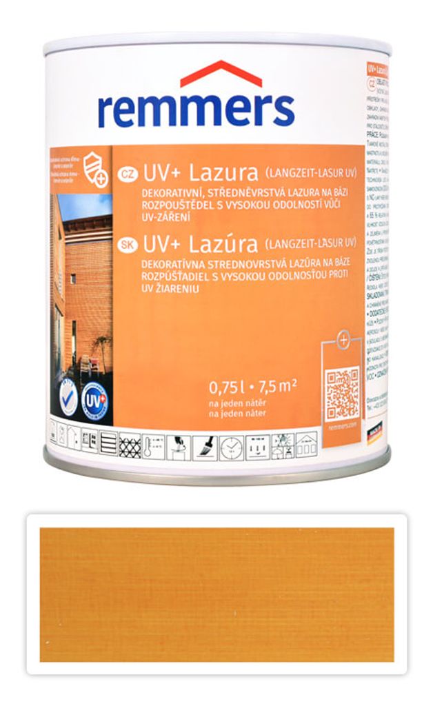 REMMERS UV+ Lazura - dekorativní lazura na dřevo 0.75 l Obrázek produktu 