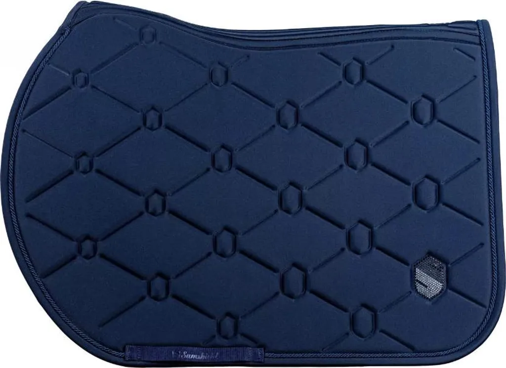 Chabraque de saut d'obstacles Samshield Spineshield Bleu Glitzer Full