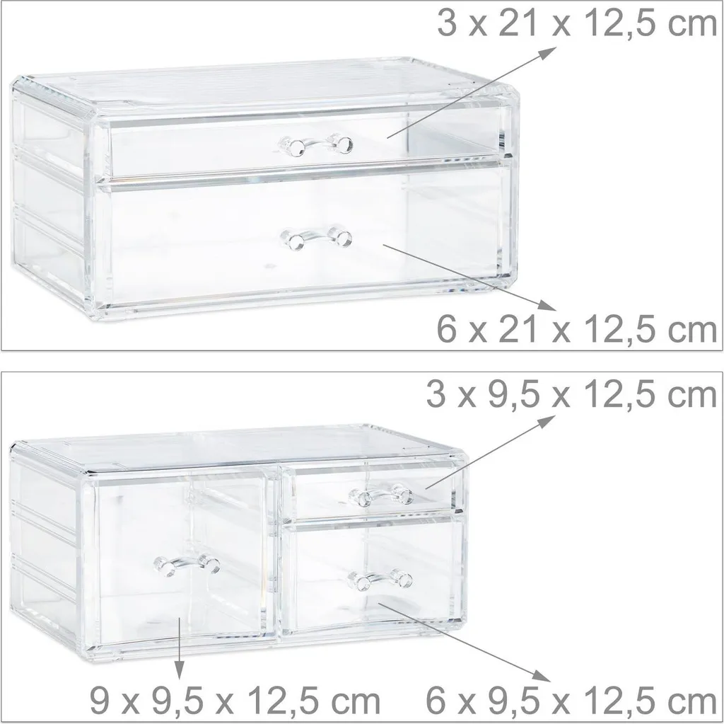 Support maquillage acrylique 21 compartiments avec finition premium - 6