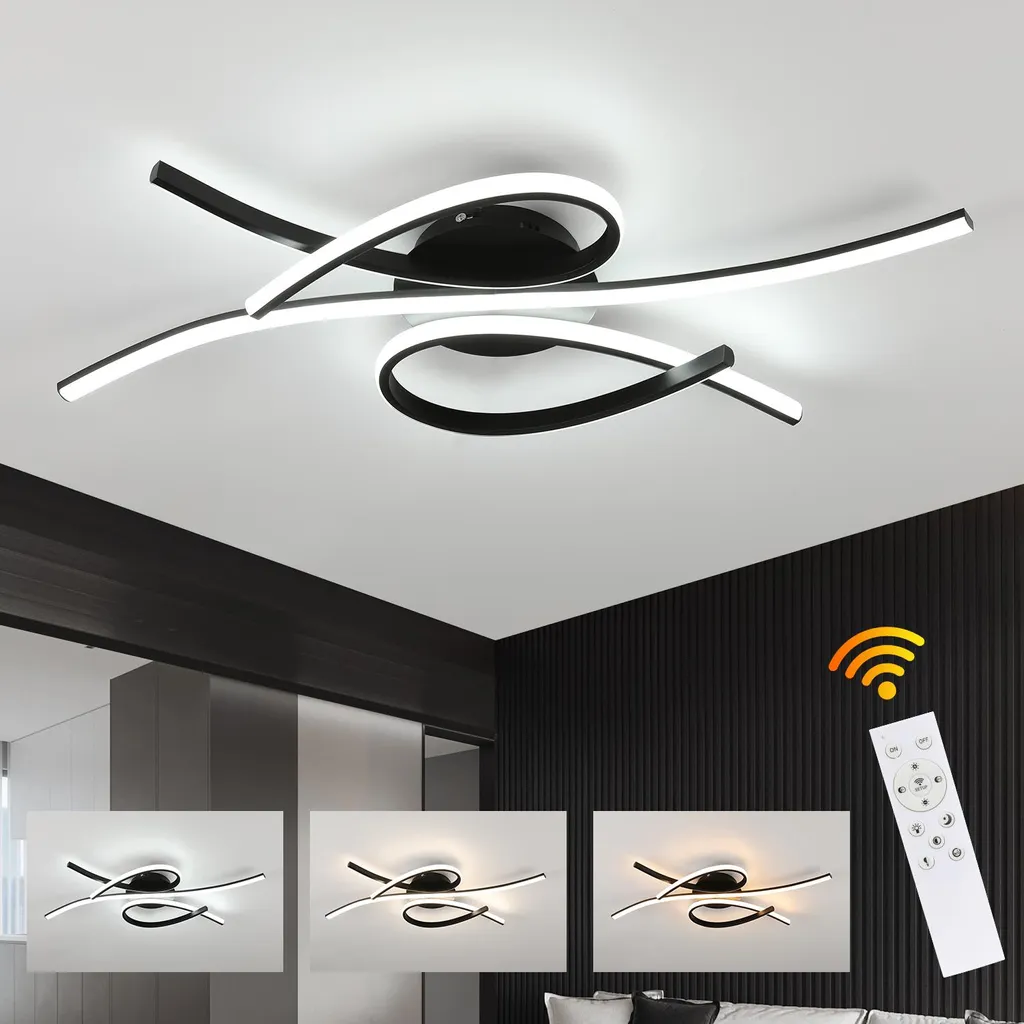 Plafonnier blanc modifiable 81cm dimmable avec sa télécommande sans fil - 2