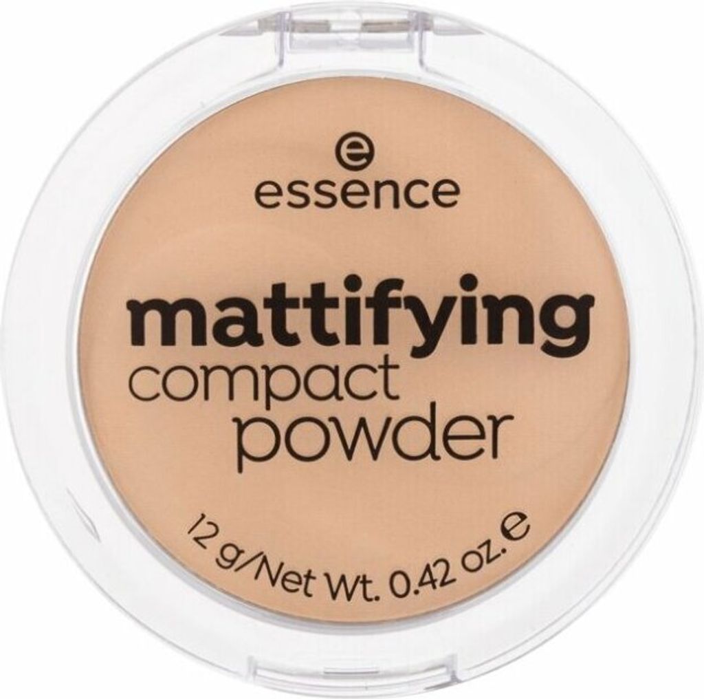 A top-down view of a compact powder in its clear plastic packaging.