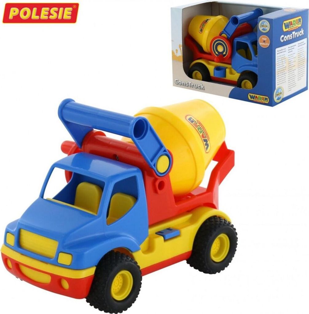 Camion, autobetoniera giallo-blu-rosso by wadertoys Immagine del prodotto 