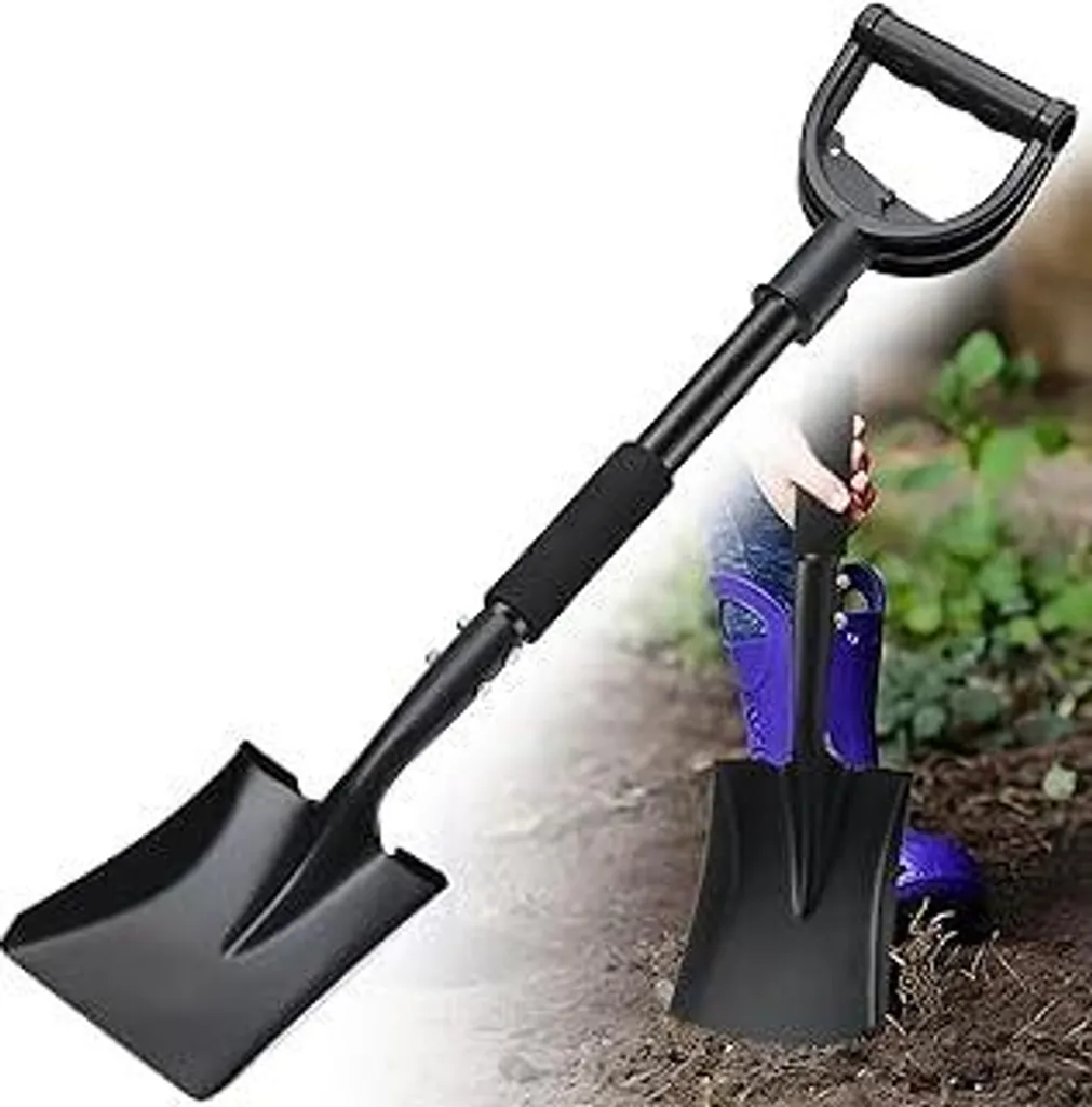 Pala Vanga da Giardino Nera 78cm | Acciaio Indistruttibile per il Tuo Orto