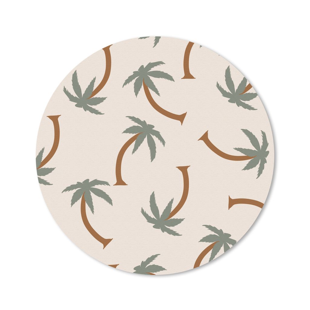 MuchoWow Mauspad Mousepad Palme - Muster - Pastell 50x50 cm - Mousepads - Maus Mat - Pad - Mausunterlage - Vinyl