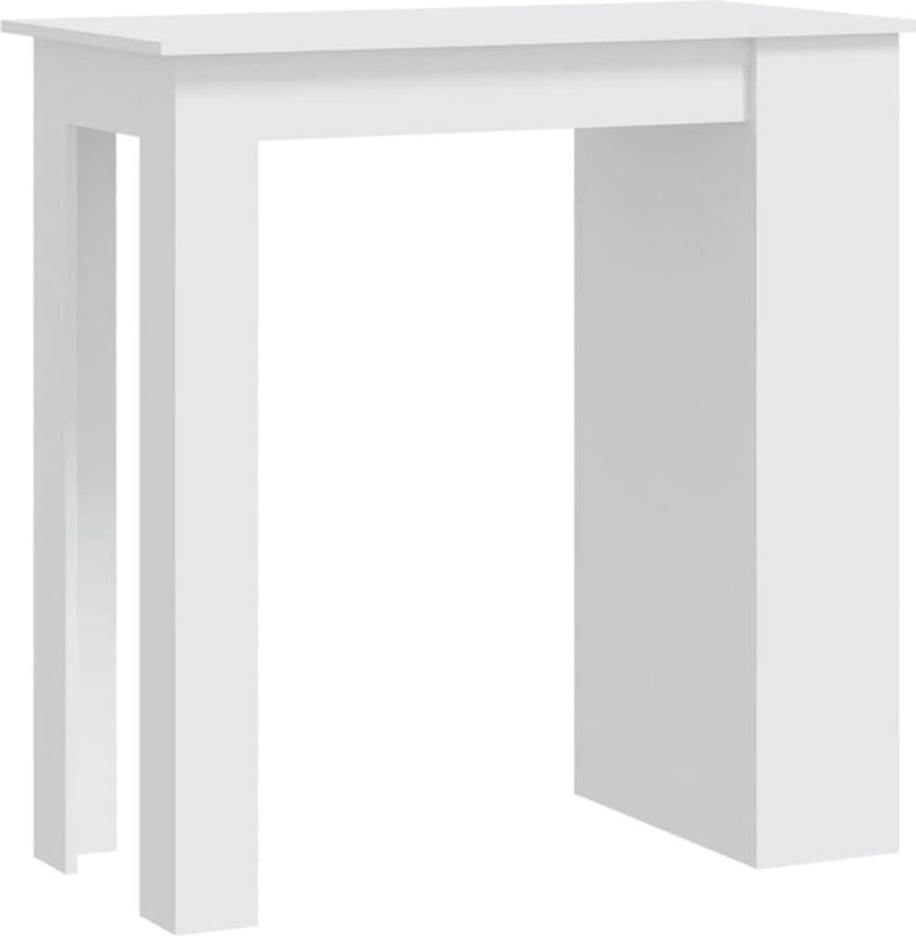 vidaXL Barový stůl s policí bílý 102x50x103,5 cm Dřevěný Obrázek produktu 