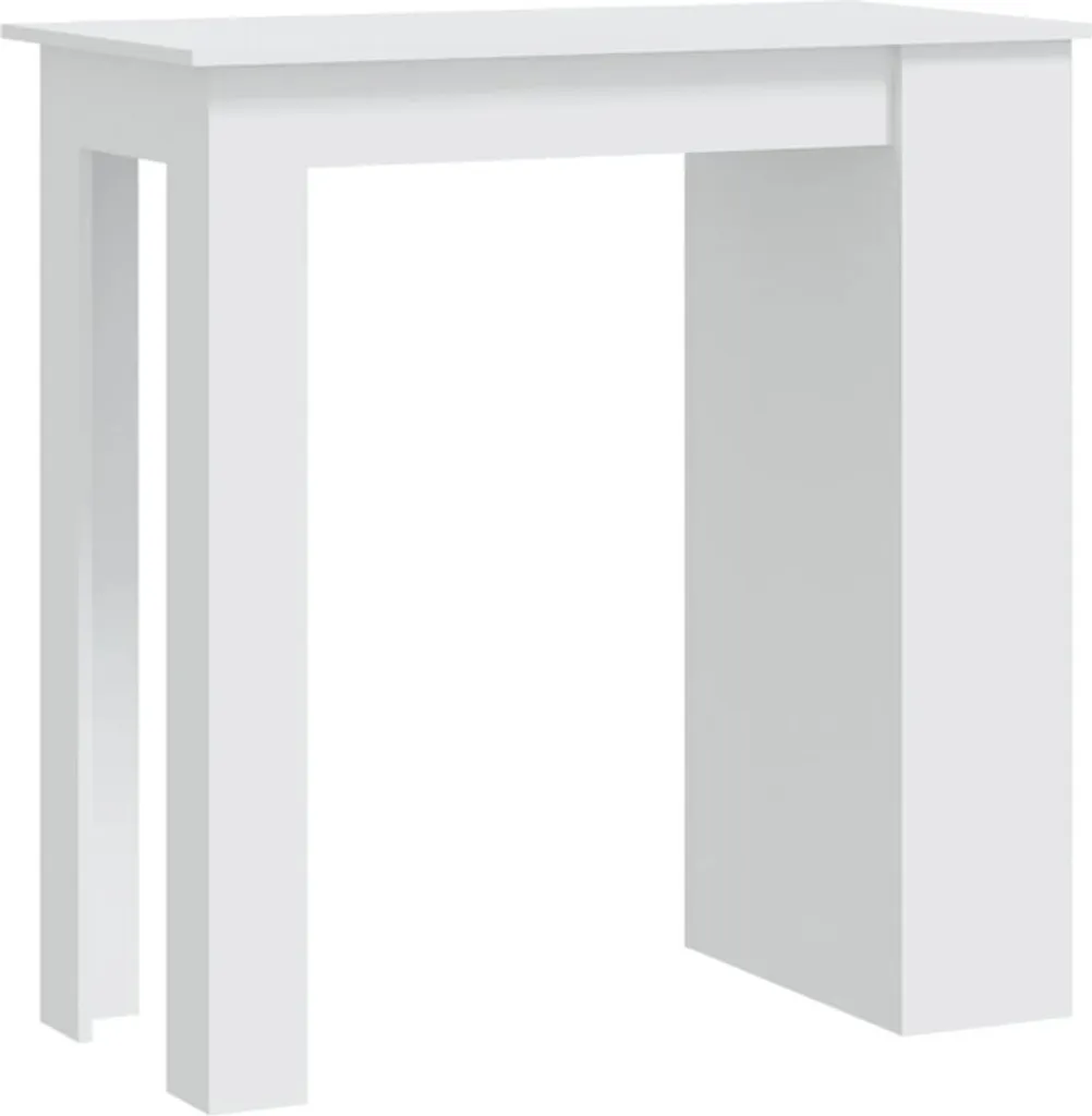 vidaXL Tavolo da Bar Bianco con Ripiani 102x50x103,5 cm - Salvaspazio