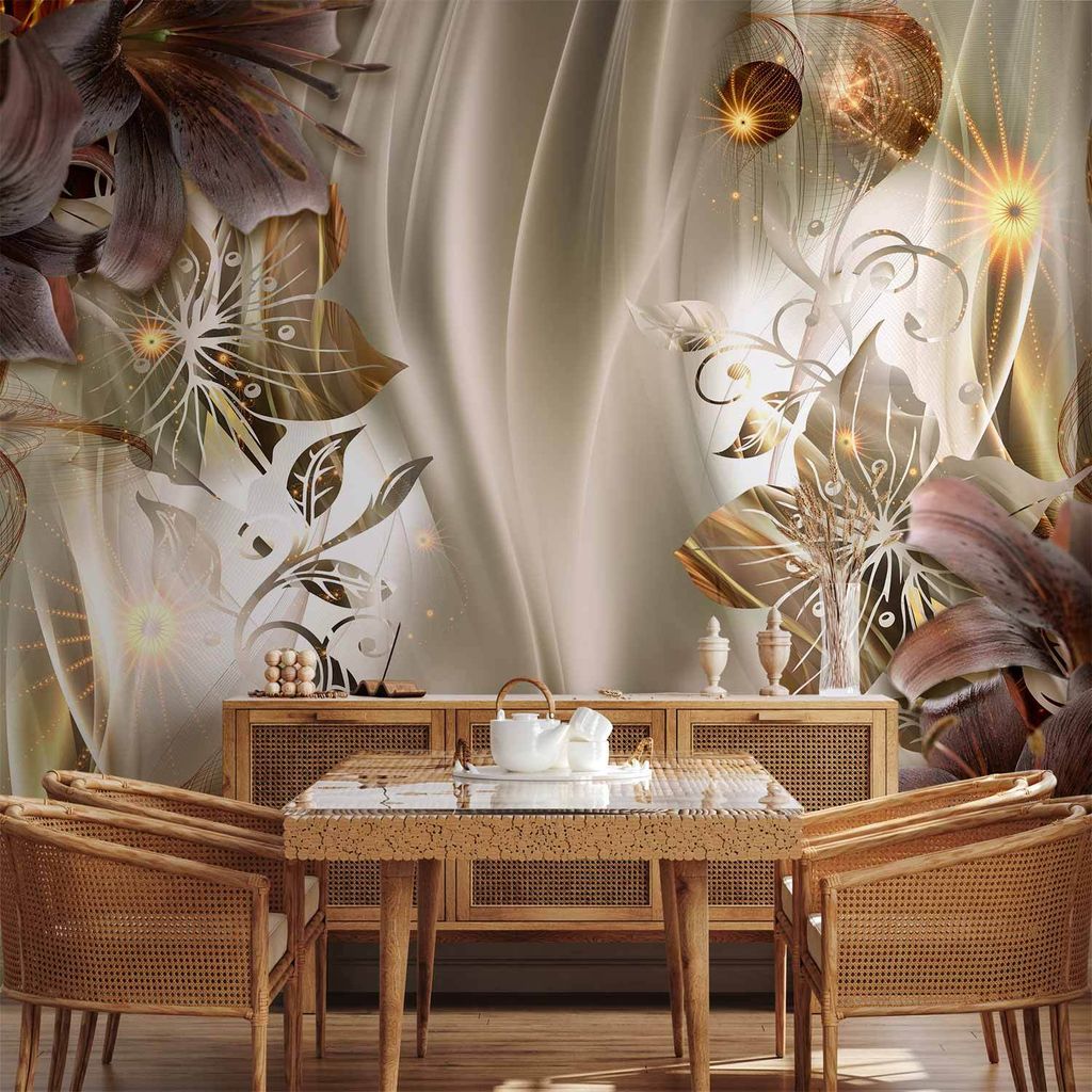 Vlies Fototapete - Amber Land 150x105 cm Blumen a-C-0054-a-b