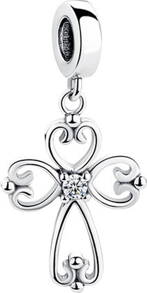 PANDACHARMS Engelskreuz Charm Anhänger, 925er Sterling Produktbild 1