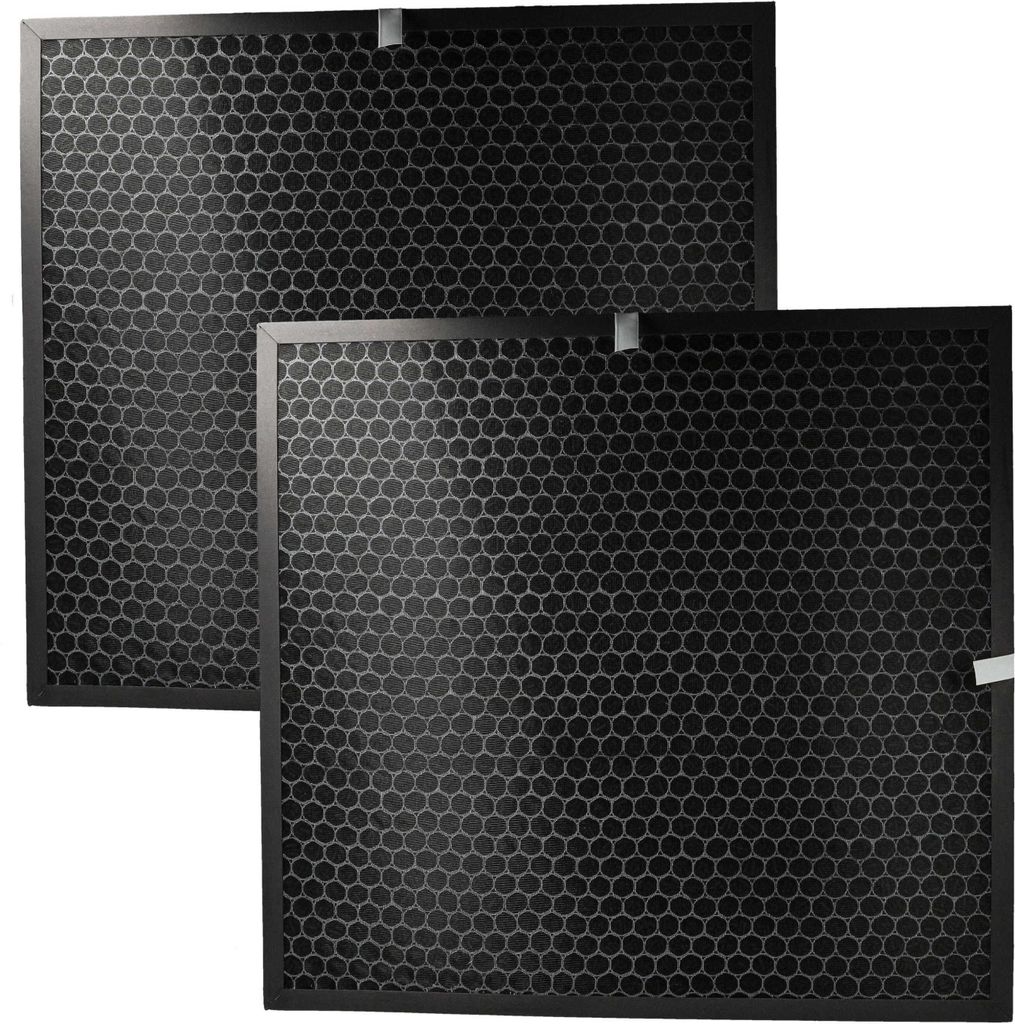 vhbw 2x Aktivkohlefilter kompatibel mit Lux Aeroguard 4 S Luftreiniger - Luftfilter Schwarz