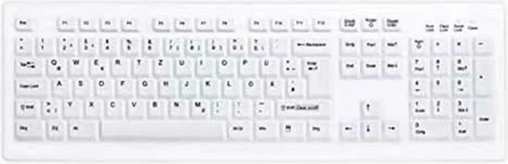 Clavier Cherry AK-C8100F-UVS-W USB Blanc Qwerty Espagnol pour Clinique