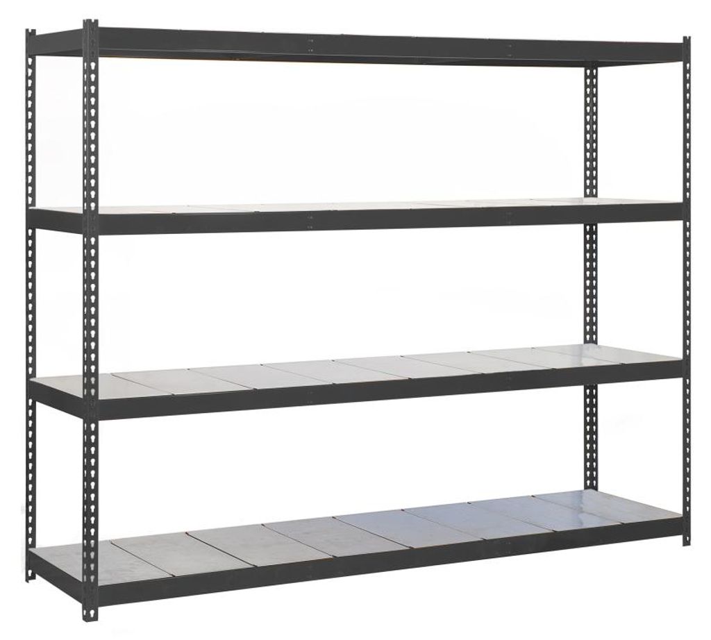Etagère Sans Vis Ecoforte 1207-4, Metall, Anthrazit/galvanisiert, Anthrazit/galvanisiert, 2000x1200x750 - Simonrack