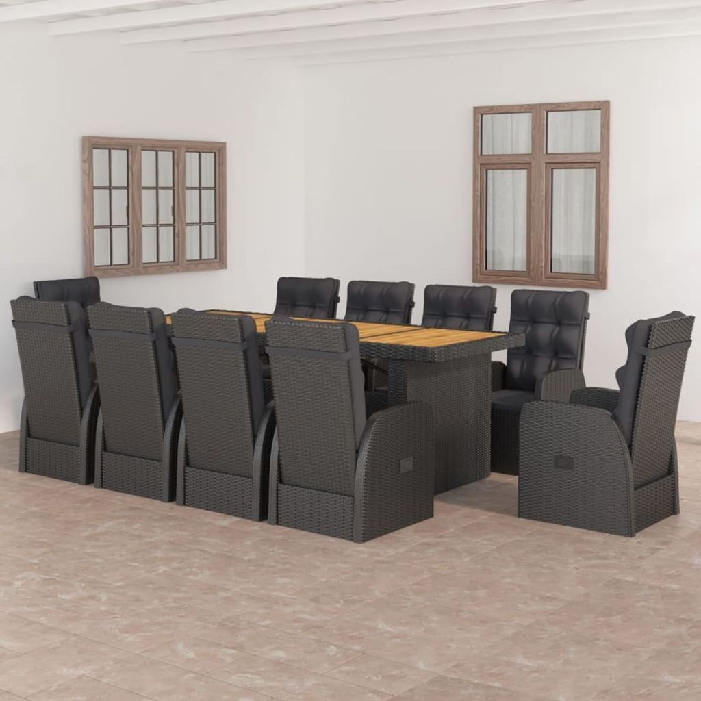 vidaXL set da pranzo da giardino 9 pezzi con cuscini in Immagine del prodotto 