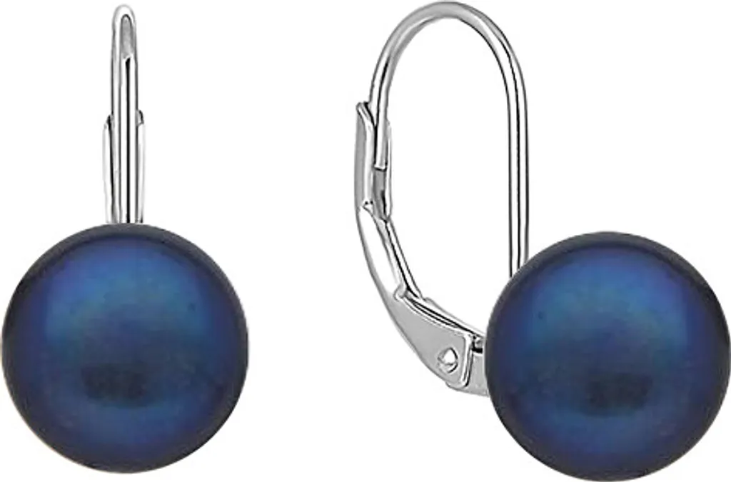 Orecchini di perle nere, argento sterling 925, perle nere