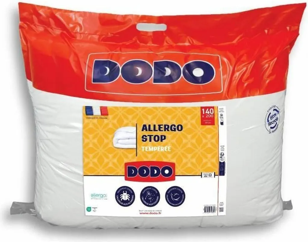 Remplissage couette DODO anti-acariens et hypoallergénique haute densité
