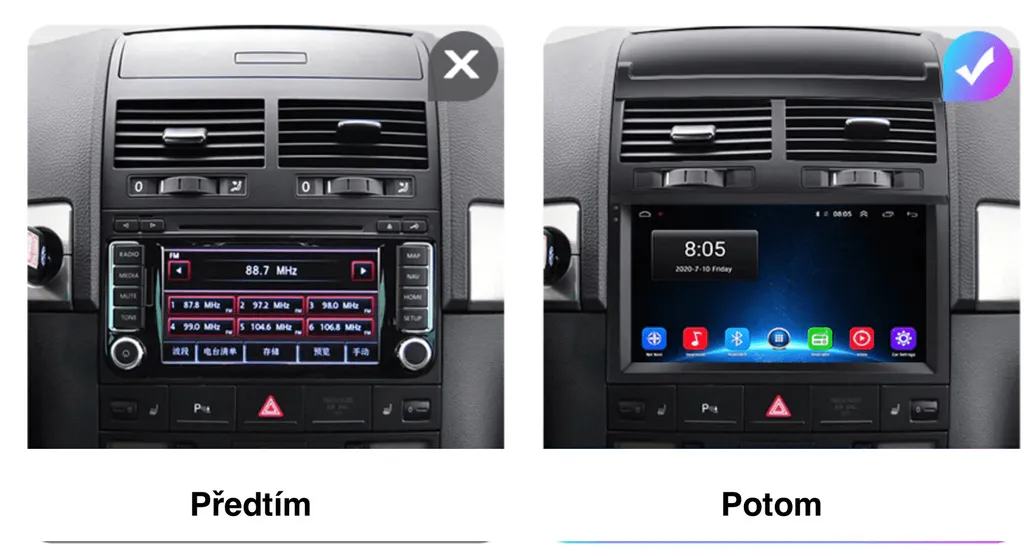 Station Multimédia Android 9" pour VW Touareg 2002-2011 avec Bluetooth - 3