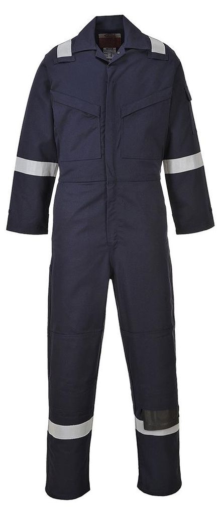 Flammhemmende und antistatische Overall 350g Farbe: Marine Tall Größe L - Portwest