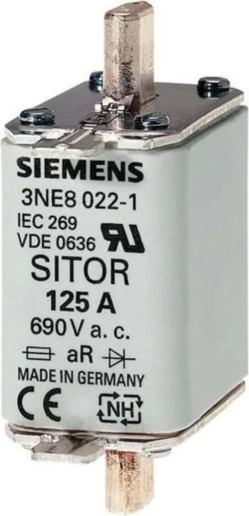 Fusible SITOR Siemens 3NE8 017-1 50A ultra-rapide taille 00 compact