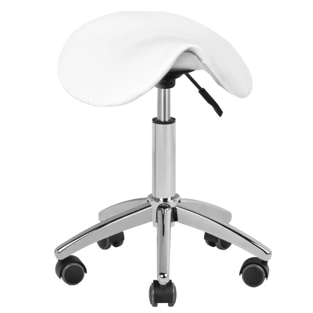 Tabouret de soins Blanc Am-302 idéal pour manucure et soins du visage