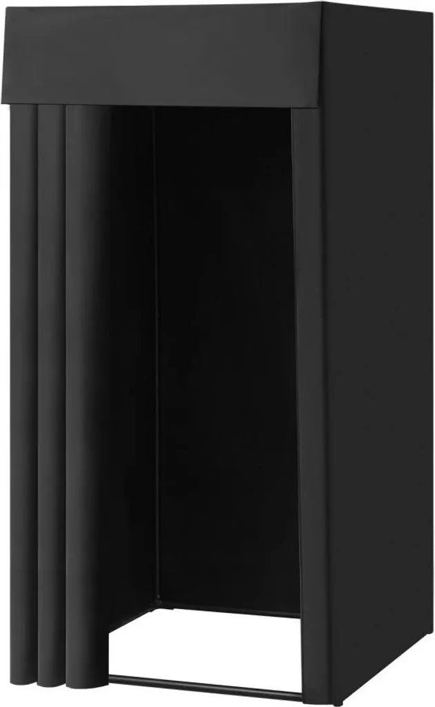 Spogliatoio Mobile Autoportante Nero 99x99x198cm | Arredo Negozio Funzionale