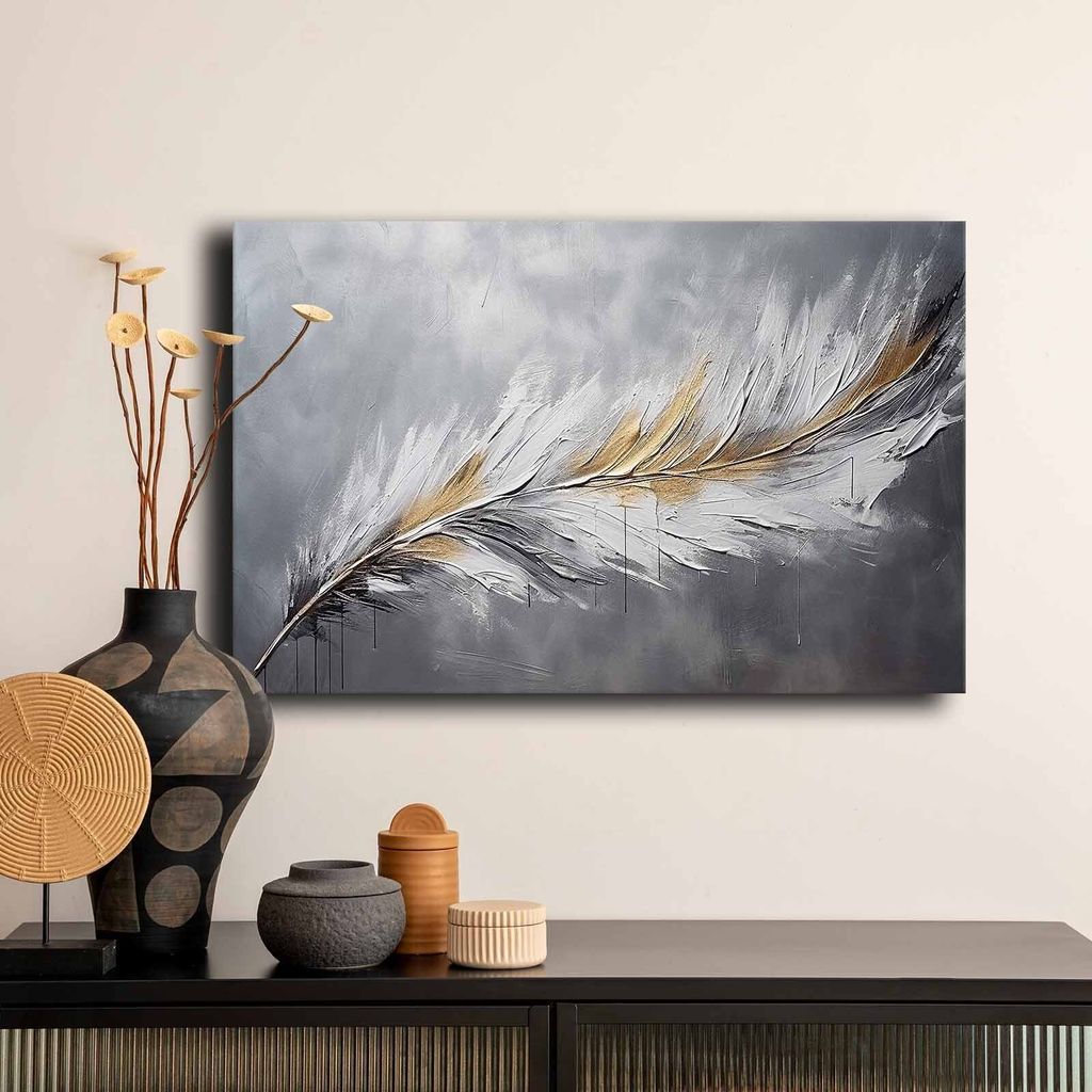 Wallity, 4570GSC-009, Dekorative Leinwandmalerei, Mehrfarbig, 100 % LEINWAND, 45 x 70 cm