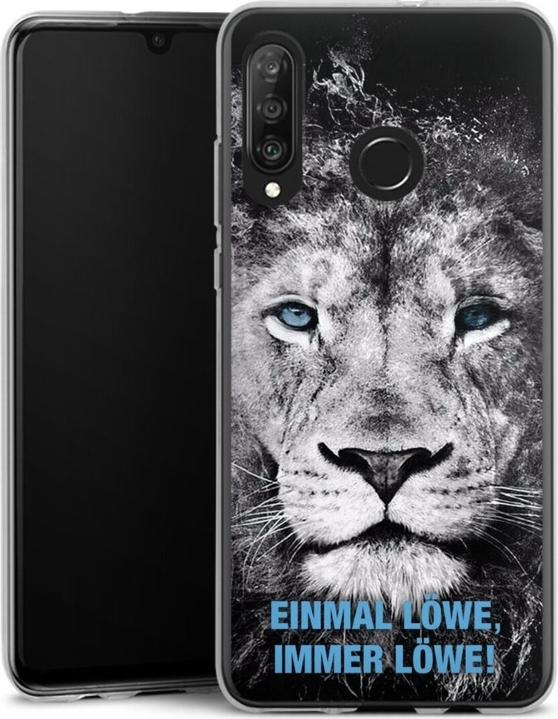DeinDesign Handyhülle für Huawei P30 Lite Silikon Hülle Case Smartphone Schutzhülle Löwe Offizielles Lizenzprodukt TSV 1860 München