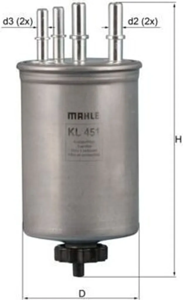 Filtre à carburant KNECHT KL 451 pour moteurs diesel et essence haute qualité