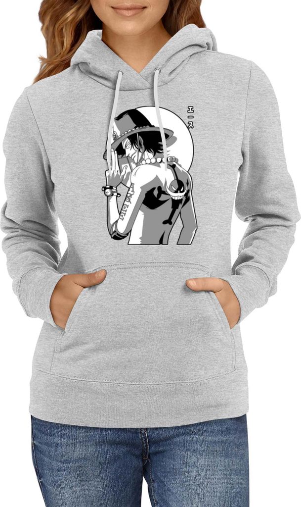 Damen Kapuzenpullover Manga Japan Anime Comics Animation One Manga Piece Anime 0020, Lady XS / Grau