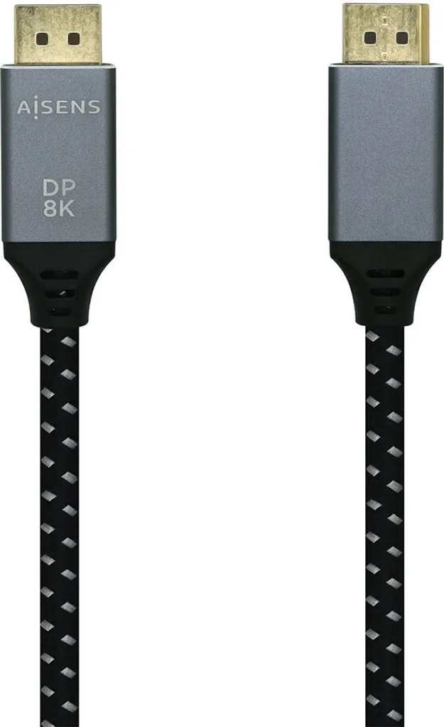 Cavo DisplayPort 1.4 8K Aisens 3m - Gaming 144Hz 240Hz Nero Grigio - 2