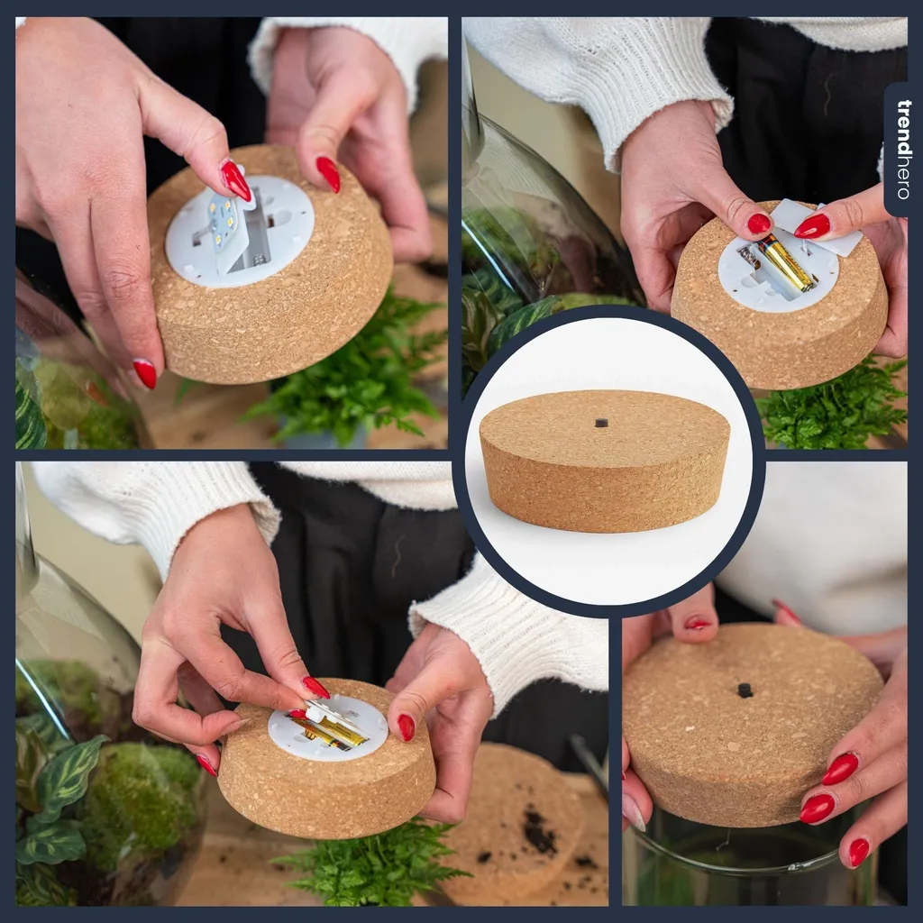 Solution Lumineuse pour Terrarium Sombre : Lampe LED Liège Adaptable - 5