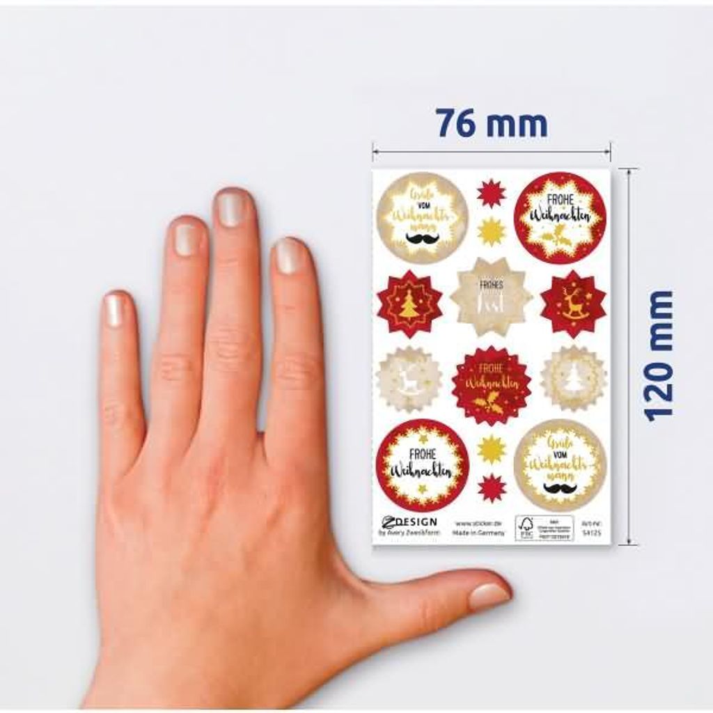 AVERY Zweckform ZDesign Weihnachts-Sticker "Wünsche" 1 Produktbild 3