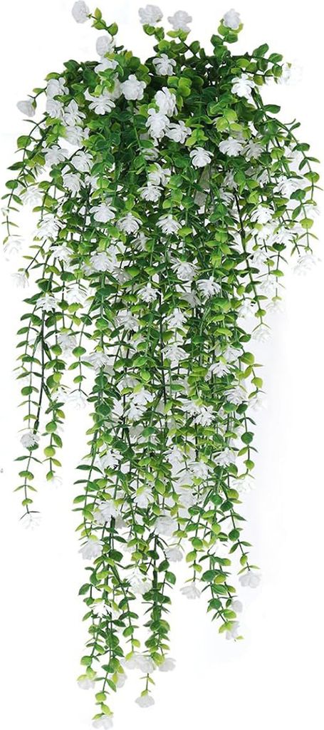 1/2 Stück hängende künstliche Blumenrebe, UV-beständig, hängende Kunstblumenpflanzen, Kunststoff-Efeu, Heimhochzeit, Innen- und Außenbereich,...