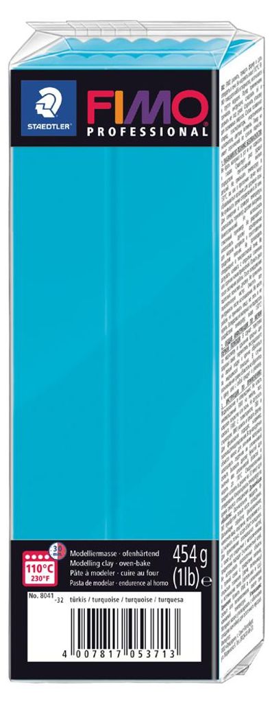 FIMO PROFESSIONAL Modelliermasse türkis 454 g Produktbild 